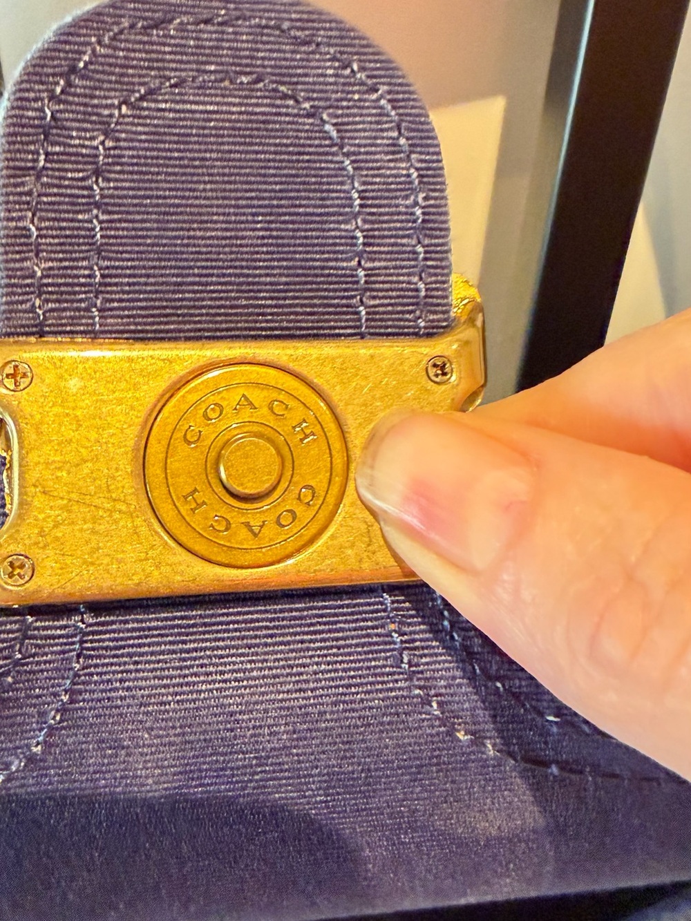 Coach Denim Tabby 30 Shoulder Bag with Gold Hardware - Picture 6 of 15